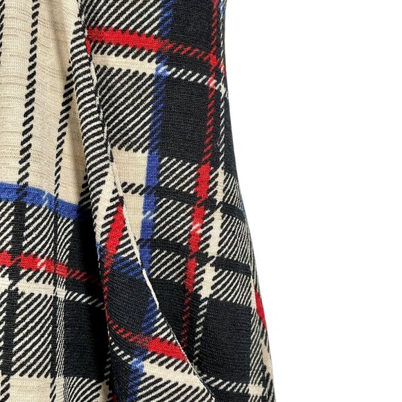 Le Lis Plaid A-Line Skirt XL Stretch Elastic Waist Pockets • Preppy Grunge Twee - Picture 8 of 13